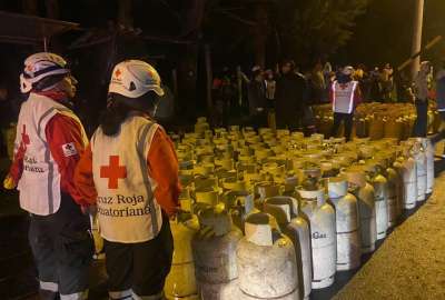 La Cruz Roja garantiz&oacute; el paso de un convoy con tanques de gas, a trav&eacute;s de un corredor humanitario. 