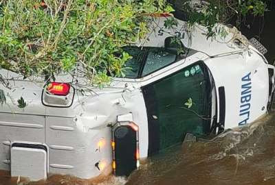 La ambulancia no trasladaba a pacientes durante el siniestro de tr&aacute;nsito en Cuenca. 