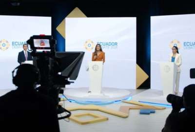 Daniel Noboa y Luisa González ingresaron a Ecuador tv.