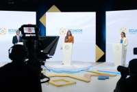 Daniel Noboa y Luisa González ingresaron a Ecuador tv.