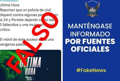 La Polic&iacute;a Nacional desmiti&oacute; una noticia falsa en redes sociales sobre un presunto tiroteo.