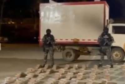 La Polic&iacute;a Nacional captur&oacute; droga durante un control en Esmeraldas.