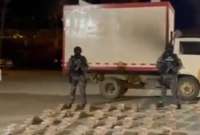 La Polic&iacute;a Nacional captur&oacute; droga durante un control en Esmeraldas.