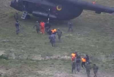 Las Fuerzas Armadas encabezaron el traslado.
