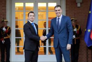 El presidente Noboa mantiene encuentros de alto nivel en Espa&ntilde;a