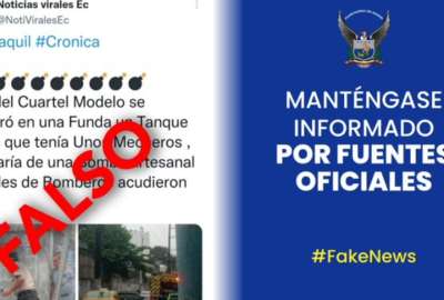 Polic&iacute;a desmiente informaci&oacute;n sobre una supuesta bomba abandonada en Guayaquil