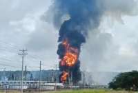 Petroecuador anunció una reparación inmediata de la zona afectada por la explosión de combustible.