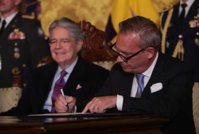Andr&eacute;s Seminario (der.) asumir&aacute; las estrategias de comunicaci&oacute;n del Gobierno Nacional. 
