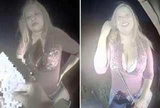 Mujer halag&oacute; a un oficial de polic&iacute;a para evitar ser arrestada