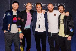 Roger Federer 'cant&oacute;' en el concierto de Coldplay
