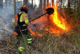 Dos incendios forestales se mantienen activos en Quito