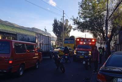 AMT reporta un siniestro de tr&aacute;nsito en la avenida Mariscal Sucre