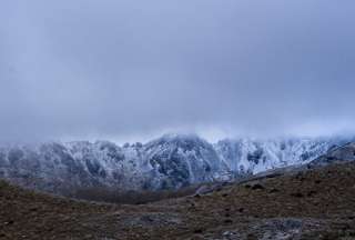 Nieve en el Parque Nacional Cajas: el paisaje amaneci&oacute; cubierto de blanco