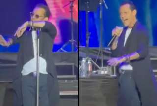 Marc Anthony recibi&oacute; un botellazo en un concierto en Barranquilla