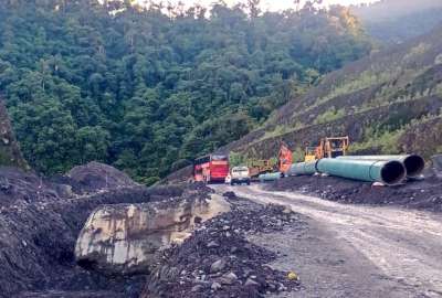 OCP Ecuador suspendi&oacute; la operaci&oacute;n de esta tuber&iacute;a para evitar afectaciones por el avance de la erosi&oacute;n regresiva del r&iacute;o Quijos.