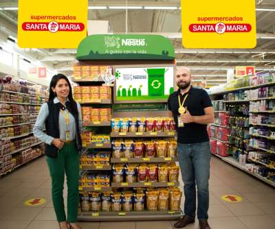 Supermercados Santa Mar&iacute;a fomenta la sostenibilidad, al incluir exhibidores de material reciclable en sus puntos de venta.