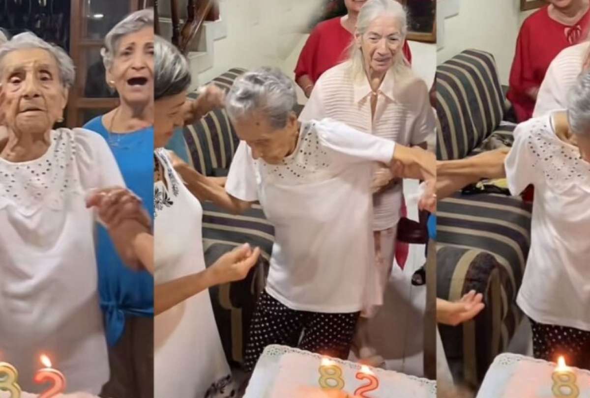 A sus 104 años, Reca celebra los 82 de su hija. 