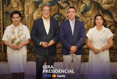 Presidente Daniel Noboa se reuni&oacute; con empresarios espa&ntilde;oles