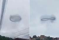 Un extraño aro negro se divisó en el cielo de Caracas.