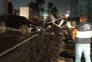 As&iacute; quedaron los autos tras el accidente de tr&aacute;nsito donde estuvo involucrado Jorge Fossati