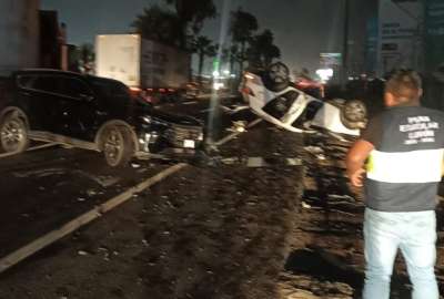 As&iacute; quedaron los autos tras el accidente de tr&aacute;nsito donde estuvo involucrado Jorge Fossati