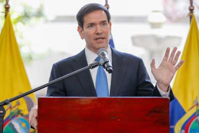 El secretario estadounidense Marco Rubio dijo que Estados Unidos evaluaría la presencia de una base militar en Ecuador.