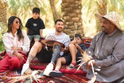 Lionel Messi est&aacute; con su familia en Arabia Saudita