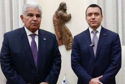 Daniel Noboa y el presidente de Panam&aacute;, Jos&eacute; Ra&uacute;l Mulino, mantuvieron una reuni&oacute;n en Espa&ntilde;a