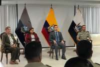 El presidente Daniel Noboa mantuvo un diálogo con los beneficiarios del Instituto de Seguridad Social de la Policía Nacional. 