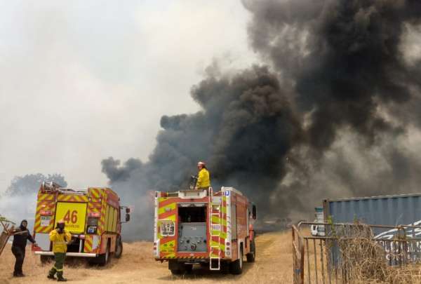 Un incendio forestal se report&oacute; hoy en Guayaquil. 