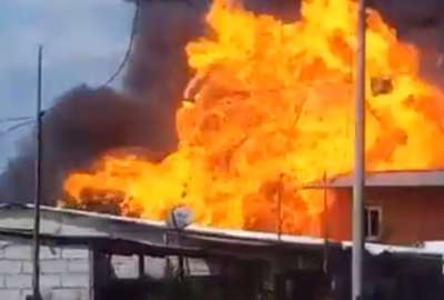 Incendio afect&oacute; a una casa en la localidad de Chipe, Los R&iacute;os