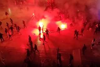Hinchas franceses y marroqu&iacute;es se enfrentaron en el sur de Francia tras la semifinal