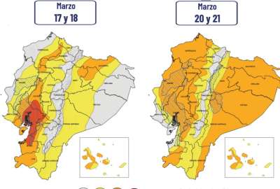 En Ecuador, las lluvias continuar&aacute;n hasta el 22 de marzo.