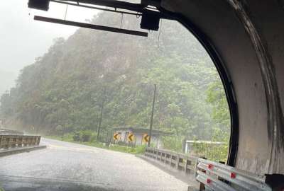 Fuertes lluvias se registraron en el sector del t&uacute;nel Chisinche.