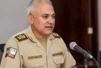Fausto Salinas, comandante de la Policía Nacional, se refirió a temas de seguridad en Ecuador.