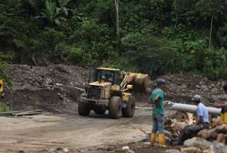 V&iacute;a Riobamba-Cumand&aacute; se abrir&aacute; temporalmente para continuar los trabajos tras aluvi&oacute;n