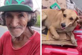 Ofrecieron d&oacute;lares a un abuelo reciclador por su perro &iquest;Esta fue su respuesta?&nbsp;