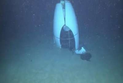 Los restos del submarino Tit&aacute;n fueron hallados muy cerca de la proa del Titanic.