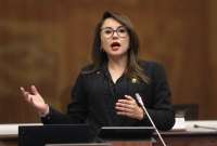 La legisladora Nataly Morillo lanzó duros cuestionamientos a la bancada de la Revolución Ciudadana por su falta de "acciones concretas" en el caso de presunta agresión sexual que involucra al legislador Santiago D.