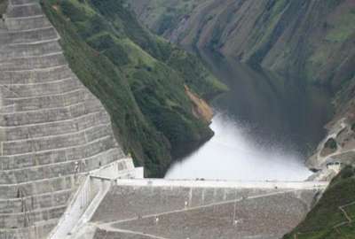 El Ministerio de Energ&iacute;a y Minas inform&oacute; que faltan m&aacute;s o menos 40 metros para que se llene el embalse de Mazar.