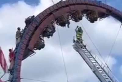 La bola de fuego fall&oacute; y las personas quedaron colgadas de cabeza por varias horas