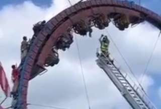 La bola de fuego fall&oacute; y las personas quedaron colgadas de cabeza por varias horas