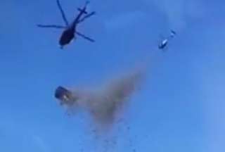 &iexcl;LLovi&oacute; dinero! Influencer checo lanz&oacute; un mill&oacute;n de d&oacute;lares desde helic&oacute;ptero