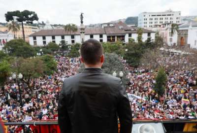 Simpatizantes se dieron cita en el Palacio de Carondelet.