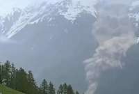 Videos mostraron el colapso de glaciar en Suiza