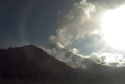 Registran actividad alta en el volc&aacute;n Sangay