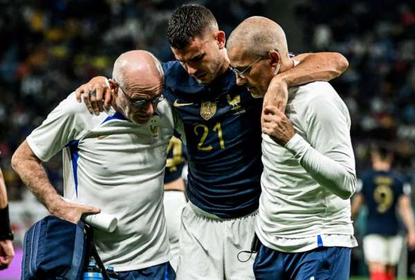 Lucas Hern&aacute;ndez se lesion&oacute; de gravedad en el duelo entre Francia y Australia.