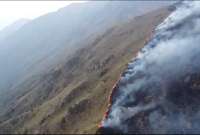  Nueve incendios forestales se registran en Azuay. Las llamas contin&uacute;an hasta este jueves, 14 de noviembre de 2024. 