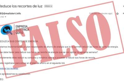 La EEQ inform&oacute; que circulan correos falsos con el nombre y logotipo de la instituci&oacute;n.
