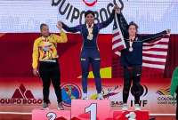 Angie Dajomes celebró haber impuesto un nuevo récord panamericano